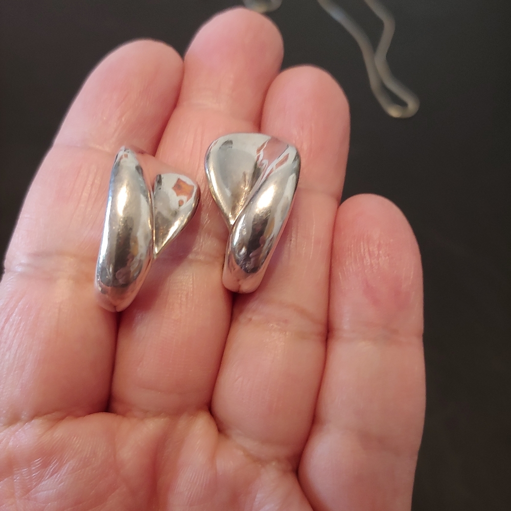 Statement Sterling Silver Earrings - image 5